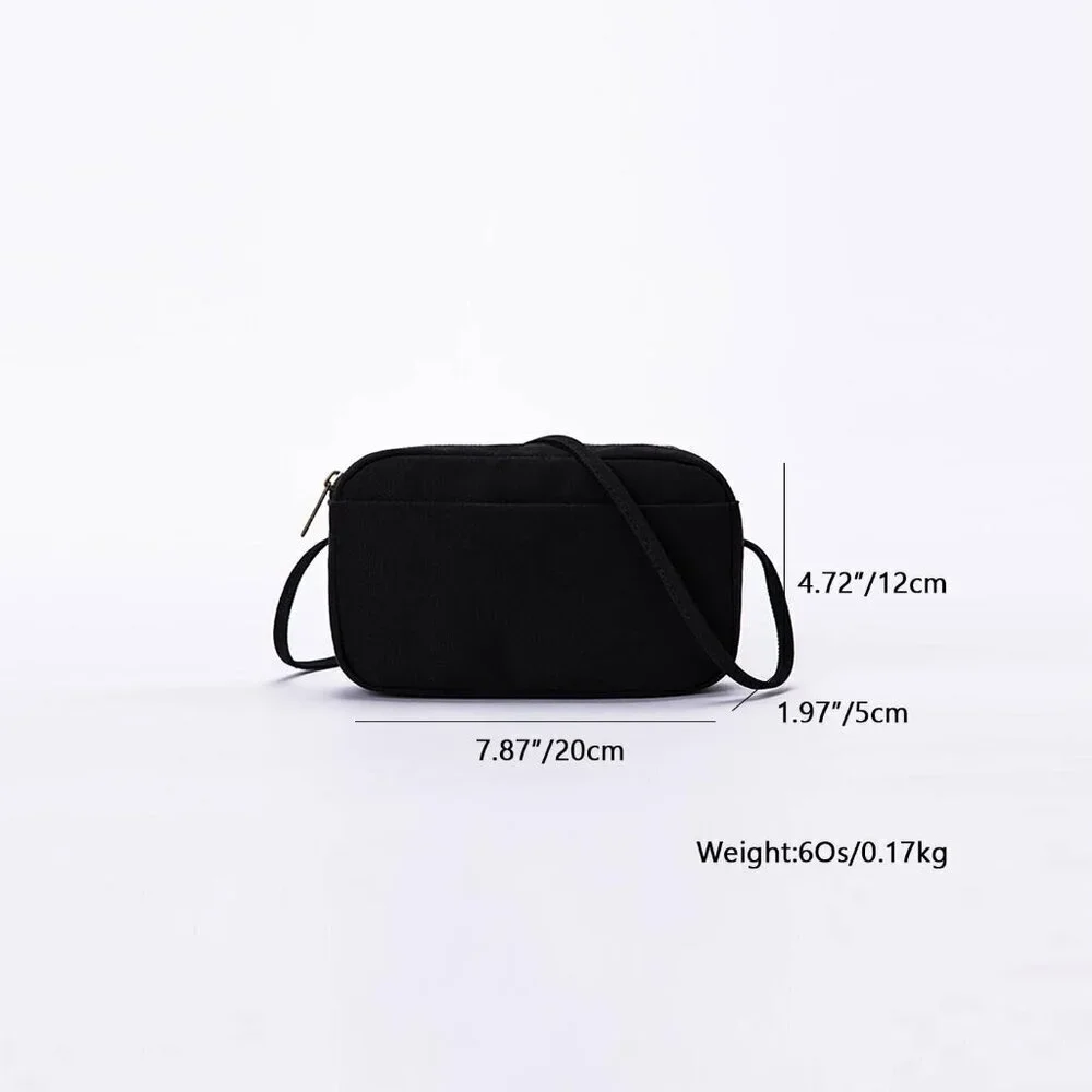 Women's Nylon Crossbody Bag Small Shoulder Purse with External Pocket